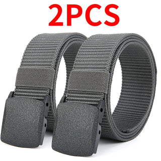 Men's Casual Tactical Belt - High Quality Military Nylon Durable Plastic Buckle Outdoor Sports Training Versatile Denim Belt