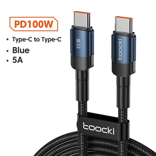 Toocki USB Type C Cable Fast Charging USB C Charger Cord For For iPhone 15 14 13 12 11 Huawei P40 P30 Realme Oppo Oneplus 1m 2m