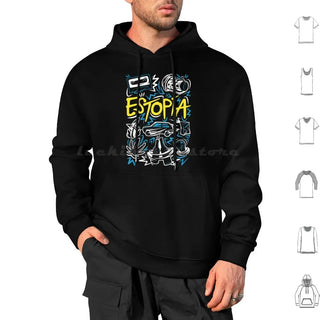 Estopía ( Argentina ) : Estopa 25th Anniversary Tour Hoodie cotton Long Sleeve Estopy Tow Estopia David Mu ? Oz Jose Mu ? Oz