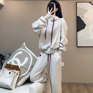 Tracksuit Casual Outfits 2023 Spring Autumn New Fashion Hooded Sweater Loose With Slim Leggings Two Piece Sets For Women