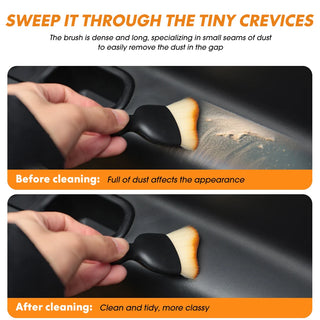 Car Air Vent Cleaning Soft Brush with Casing Car Interior Cleaning Tool Artificial Car Brush Cars Crevice Dusting Cars Detailing