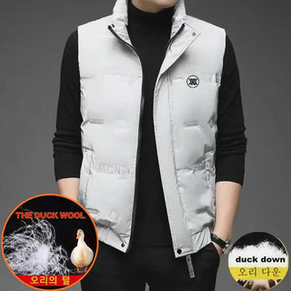 Winter Down Jacket Men's Golf Jackets Vest White Duck Down Waistcoat Zipper Luxury Windproof Waterproof Keep Warm Man Golf Coats