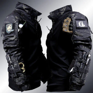 Men's Tactical Two Pieces Sets Outdoor Shirts and Pants Suit Camo Uniform Frog Suit Airsoft Clothes SWAT Paintbal Work Cargo Set