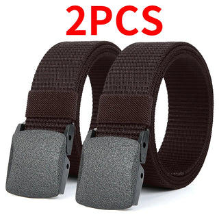 Men's Casual Tactical Belt - High Quality Military Nylon Durable Plastic Buckle Outdoor Sports Training Versatile Denim Belt