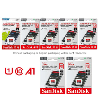 SanDisk Ultra Micro SD Memory Card TF Flash Card A1 V10 C10 U1 32GB 64G 128G 256G for Camera Phone Nintendo Switch Table
