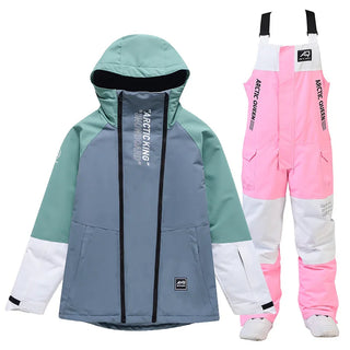 New Snowboarding Suit Men Women Skiing Suit Winter Outdoor Warm Windproof Waterproof Ski Hoodie Jacket+Pants Set Ski Equipment