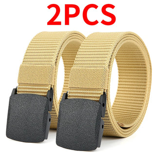 Men's Casual Tactical Belt - High Quality Military Nylon Durable Plastic Buckle Outdoor Sports Training Versatile Denim Belt