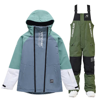 New Snowboarding Suit Men Women Skiing Suit Winter Outdoor Warm Windproof Waterproof Ski Hoodie Jacket+Pants Set Ski Equipment