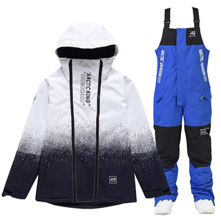 New Snowboarding Suit Men Women Skiing Suit Winter Outdoor Warm Windproof Waterproof Ski Hoodie Jacket+Pants Set Ski Equipment