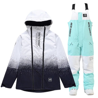 New Snowboarding Suit Men Women Skiing Suit Winter Outdoor Warm Windproof Waterproof Ski Hoodie Jacket+Pants Set Ski Equipment