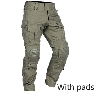 G3 Men's Tactical Pants Clothing Men Camping Cargo Pant US CP Airsoft Camo Paintball Combat Pants +Pads
