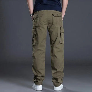 Plus Size 28-42 Men Muti Pocket Cargo Long Pants Casual  Loose Outdoor Tactical Military