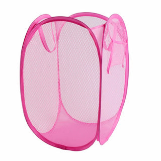 Foldable Hand-Held Laundry Basket Dirty Clothes Storage Grid Basket Household Organizer for Clothes