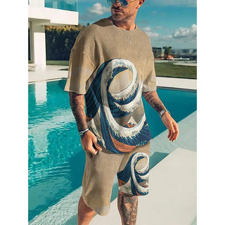 Men's 2-piece Summer Fashion Casual Short-sleeved outfit