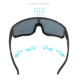 Sun-Protective Man Cycling Eyewear Punk Outdoor Windproof Sunglasses Black Shades Driving Glasses Cycling Equipment Glasses