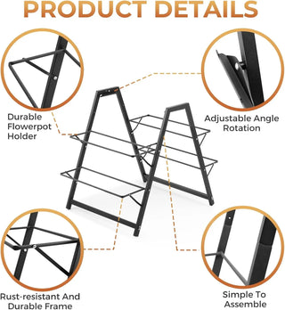 Raised Garden Planter Bed Tiered Planter Stand with 5 Boxes (Brown) 26" Long*36.5" Wide*31" Tall Good for Herbs Flowers or Veget