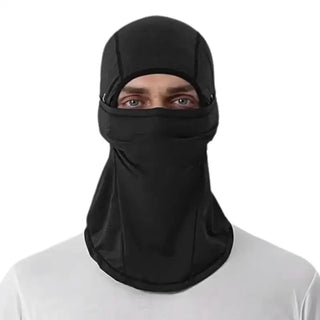 Ski Face Cover UPF 50 Sun Protection Cool Ice Silk Head Cover Elastic Fit Cycling Cap Breathable Head Sock With Glasses Holes