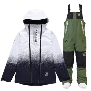 New Snowboarding Suit Men Women Skiing Suit Winter Outdoor Warm Windproof Waterproof Ski Hoodie Jacket+Pants Set Ski Equipment