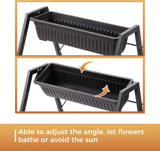 Raised Garden Planter Bed Tiered Planter Stand with 5 Boxes (Brown) 26" Long*36.5" Wide*31" Tall Good for Herbs Flowers or Veget