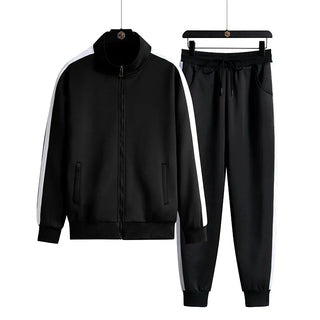 Spring Autumn Men Sportswear Tracksuit Loose Zip Up Jacket Sweatshirt+pant Running Jogger Fitness Workout Casual Set Sport Suit