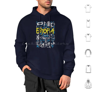 Estopía ( Argentina ) : Estopa 25th Anniversary Tour Hoodie cotton Long Sleeve Estopy Tow Estopia David Mu ? Oz Jose Mu ? Oz