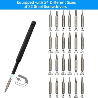 Magnetic Screwdriver Set 25 In 1 Kit Bits Precision Electronics Computer PC Phone Disassembly Multifunctional Maintenance Tool