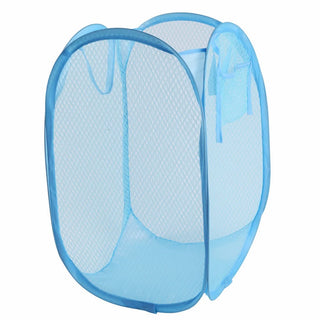 Foldable Hand-Held Laundry Basket Dirty Clothes Storage Grid Basket Household Organizer for Clothes