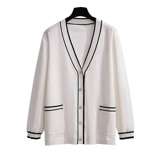 Women's V-Neck Cardigan knitted sweater