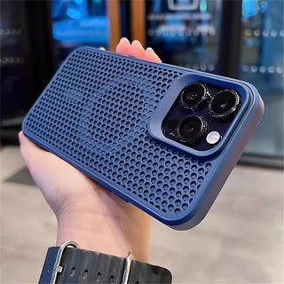 Heat Dissipation Mesh For Magsafe Magnetic Wireless Charging Case For iPhone 16 15 14 Plus 13 12 11 Pro Max Breathable Cover