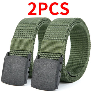 Men's Casual Tactical Belt - High Quality Military Nylon Durable Plastic Buckle Outdoor Sports Training Versatile Denim Belt