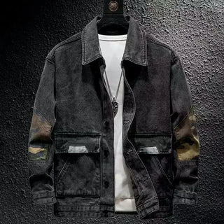Patchwork Denim jean jacket for men