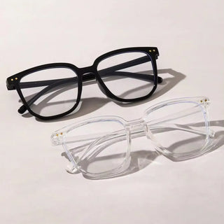 2pcs Women Men Classic Square Frame Glasses School Eyewear For Daily Life Clothing Accessories