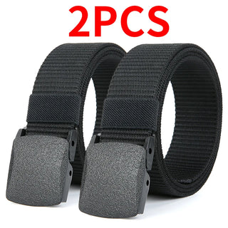 Men's Casual Tactical Belt - High Quality Military Nylon Durable Plastic Buckle Outdoor Sports Training Versatile Denim Belt