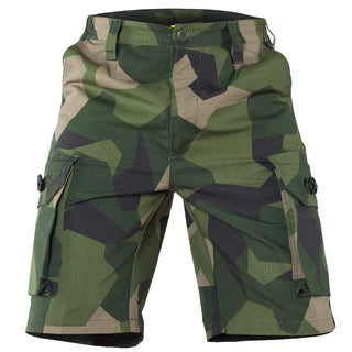 Geometric Camo Combat Shorts Mens Summer Multi Pocket Outdoor Hiking Mid Pants Size S-3XL Waterproof Tactical Training Overalls
