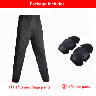 G3 Men's Tactical Pants Clothing Men Camping Cargo Pant US CP Airsoft Camo Paintball Combat Pants +Pads