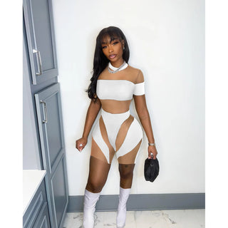 Mesh Summer Jumpsuits One Piece Sexy Elegant Bodycon 2023 Women Clothes Club See Through Jumpsuit Bodysuit Party Luxury Playsuit