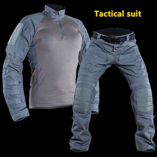 Men's Uniform Set Tactical Clothing Outdoor Hunting Gear US Shirt and Pants Multi Pockets