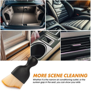 Car Air Vent Cleaning Soft Brush with Casing Car Interior Cleaning Tool Artificial Car Brush Cars Crevice Dusting Cars Detailing