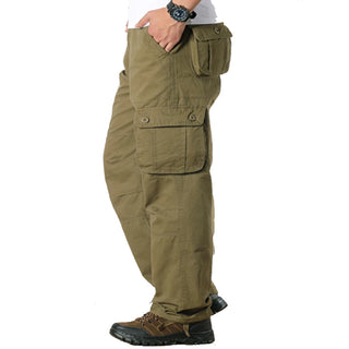 Spring Military Work Overalls Cargo Pants Men Loose Straight Tactical Pant Multi-Pocket Baggy Casual Cotton Slacks Long Trousers