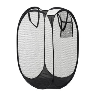 Foldable Hand-Held Laundry Basket Dirty Clothes Storage Grid Basket Household Organizer for Clothes