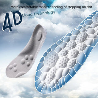 1Pair High Elasticity Latex Sport Insoles Soft Shoe Pads Arch Support Orthotic Insoles Deodorant Shock Absorption Cushion