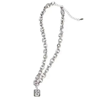 New fashion cold wind hoodie necklace female niche design high-grade sense sweater chain titanium steel hip hop collarbone chain