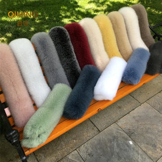 100% Natural Real Fox Fur Collar Fashion Scarves For Ladies Women And Men