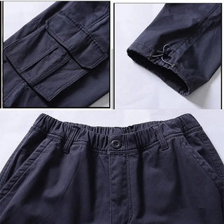 Plus Size 28-42 Men Muti Pocket Cargo Long Pants Casual  Loose Outdoor Tactical Military