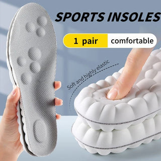 1Pair High Elasticity Latex Sport Insoles Soft Shoe Pads Arch Support Orthotic Insoles Deodorant Shock Absorption Cushion