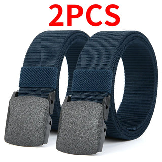Men's Casual Tactical Belt - High Quality Military Nylon Durable Plastic Buckle Outdoor Sports Training Versatile Denim Belt