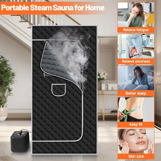 Portable Sauna Box,Steam Sauna Room for Home Use,Large Space Personal Steam Room Sauna Tent with 3.0 Liter Steamer,Folding Chair