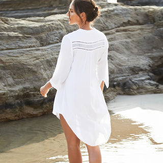 Beach Outing Women Swimsuit Cover Up Rayon Kaftan Beachwear Summer Beach Women Clothes Dress Bath Outlet Cardigan Bikini Blouse
