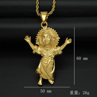 Iced Out Rhinestones Pendant Necklace