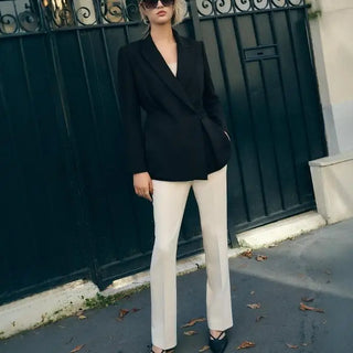 Mia Muse Women's Blazers All Season Fashion Decent Button Long Sleeve Shawl Collar Office Lady Blazers